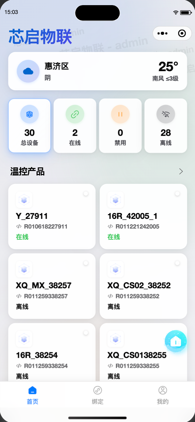 芯启物联小程序 - 设备总览